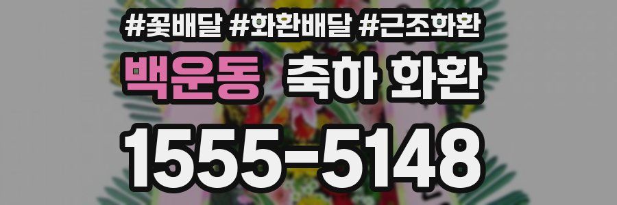 백운동 축하 화환