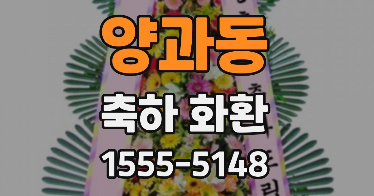 양과동 축하 화환