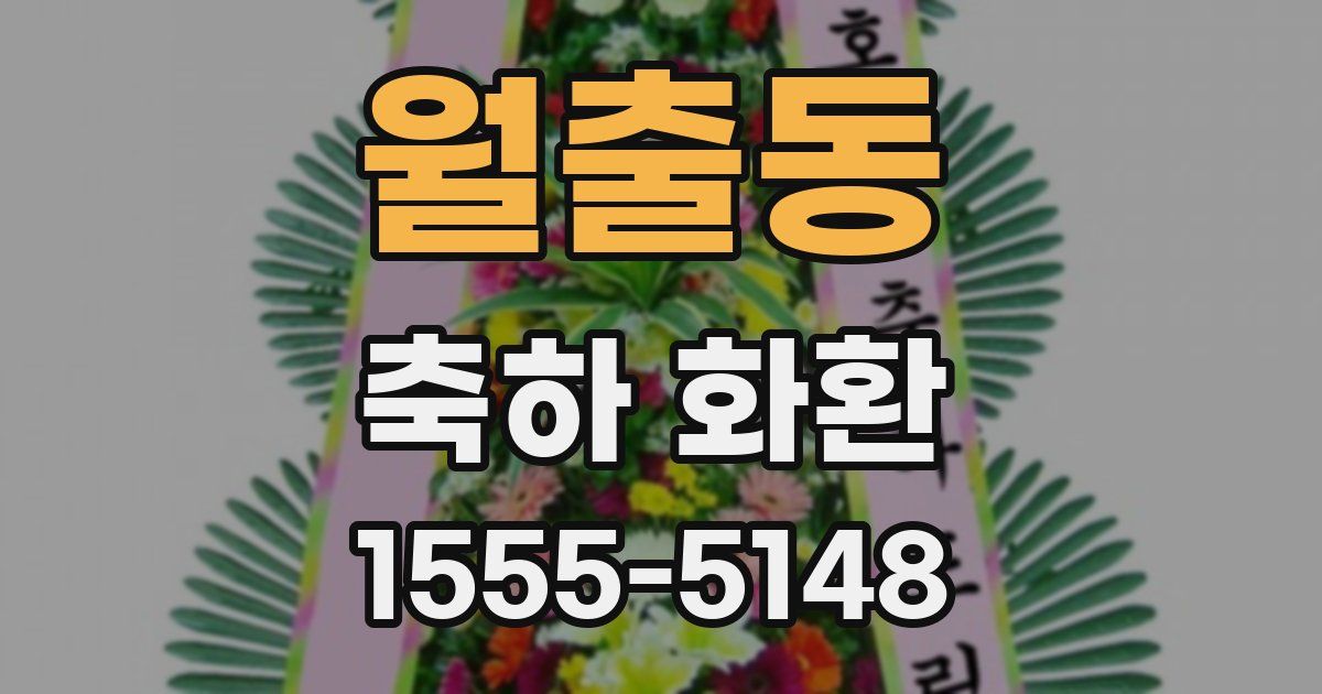 월출동 축하 화환