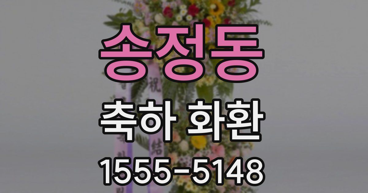 송정동 축하 화환