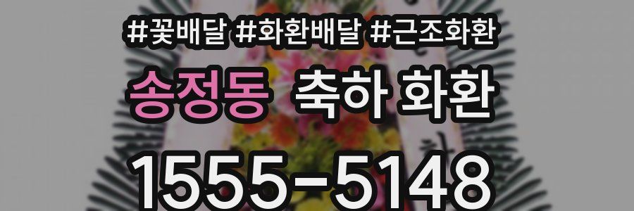 송정동 축하 화환