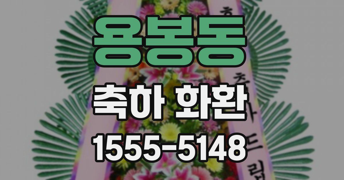 용봉동 축하 화환