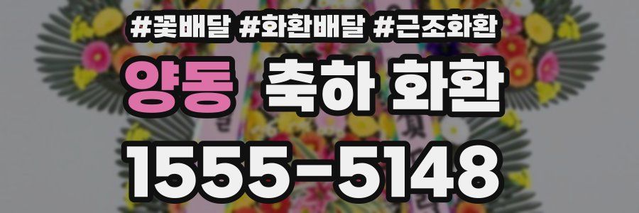 양동 축하 화환