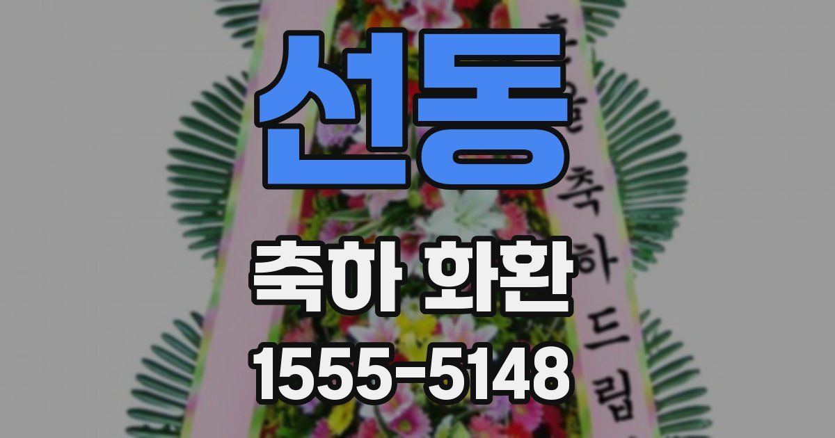 선동 축하 화환