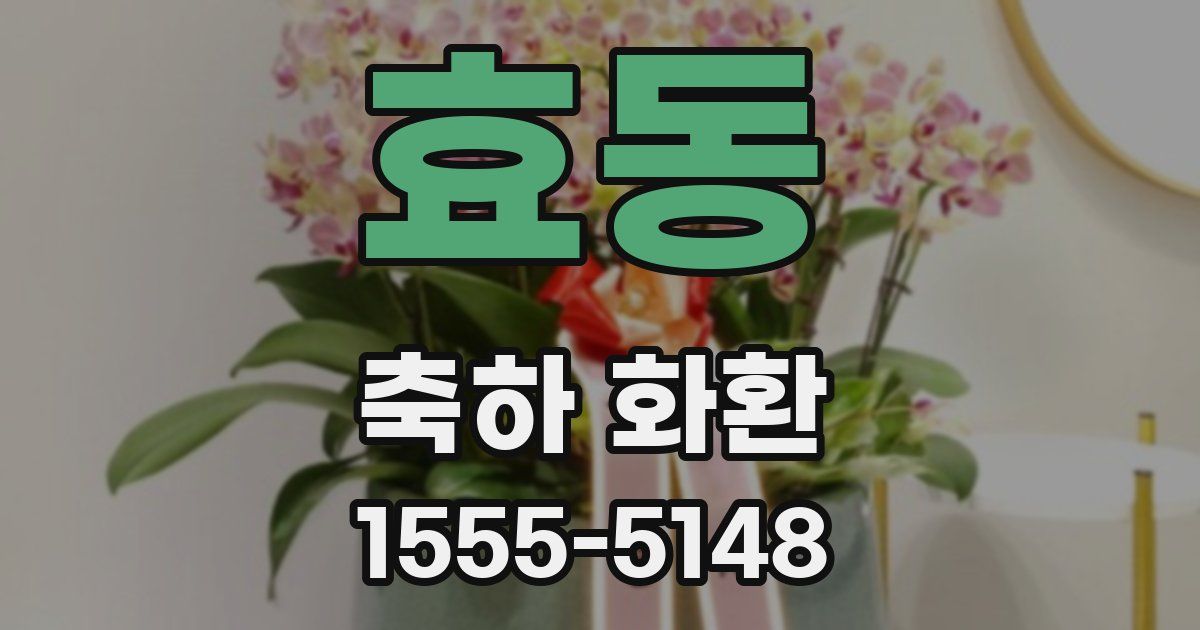 효동 축하 화환
