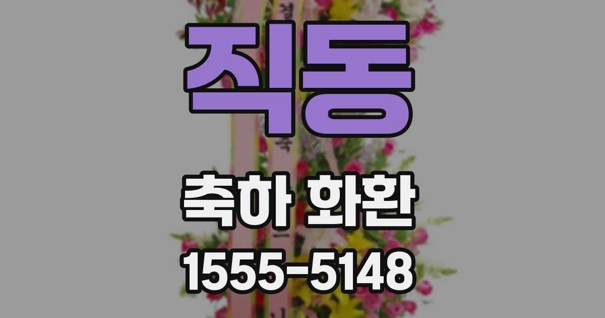 직동 축하 화환