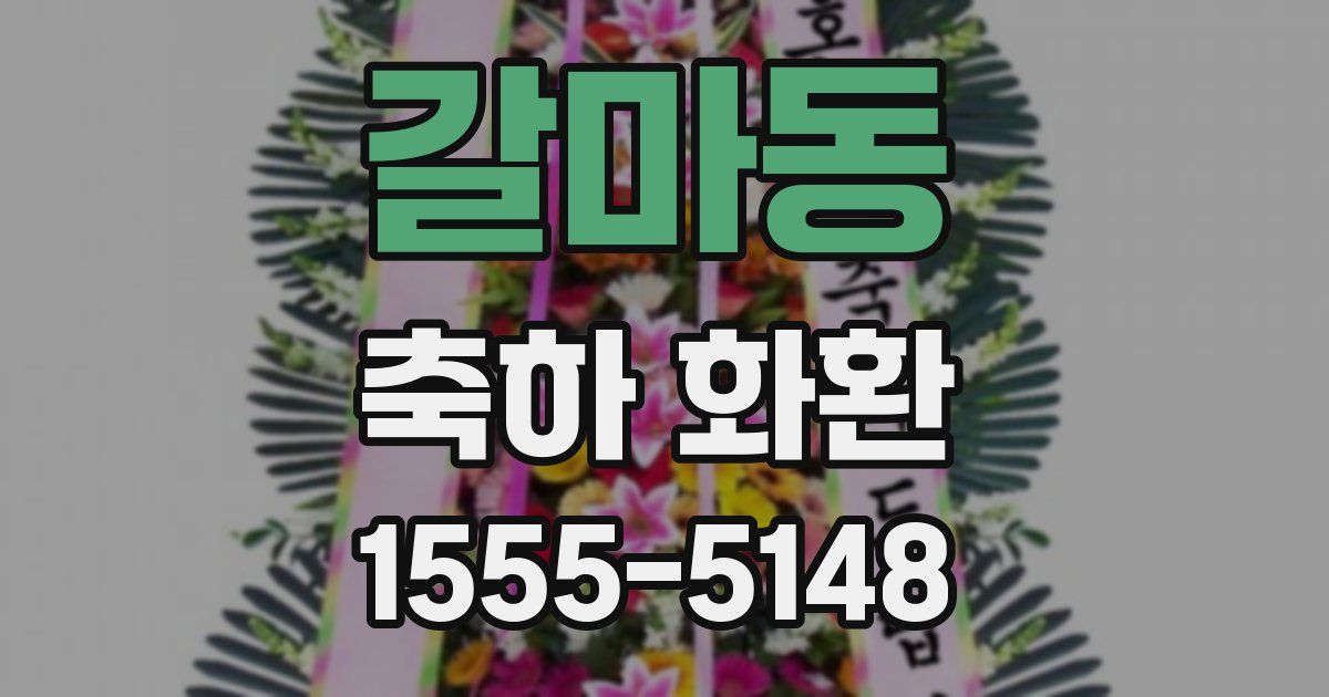 갈마동 축하 화환