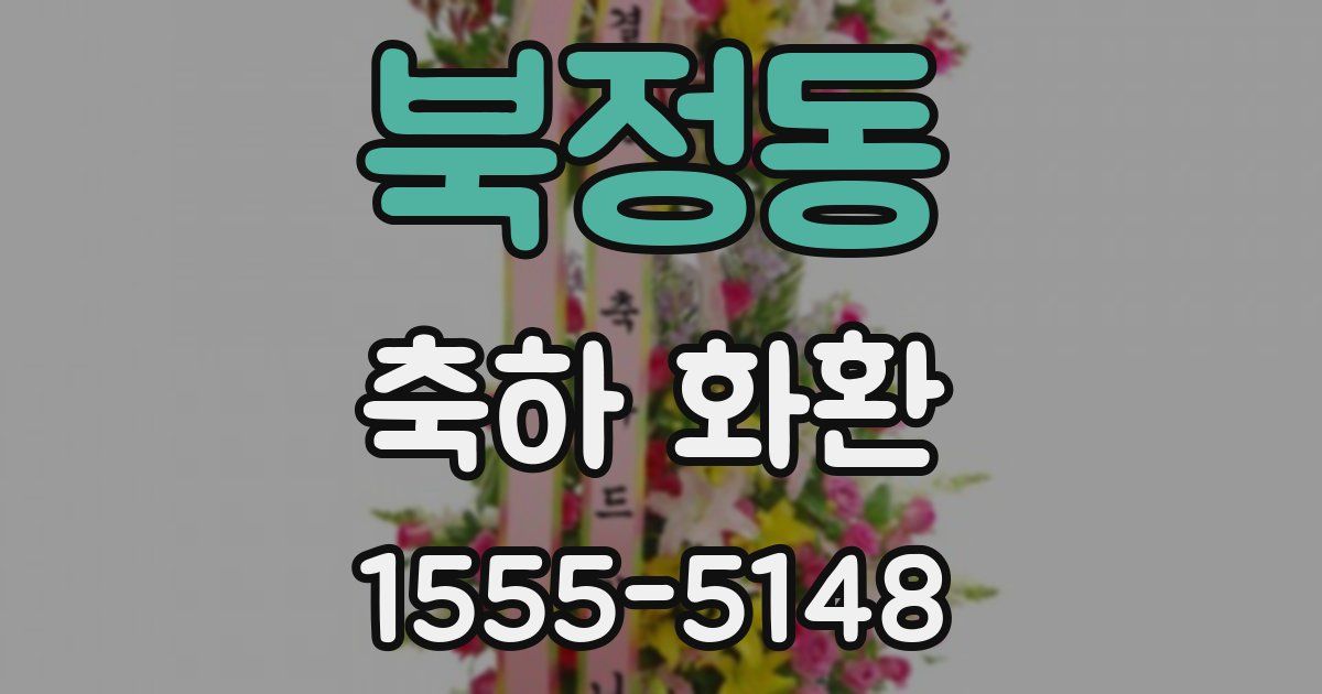 북정동 축하 화환