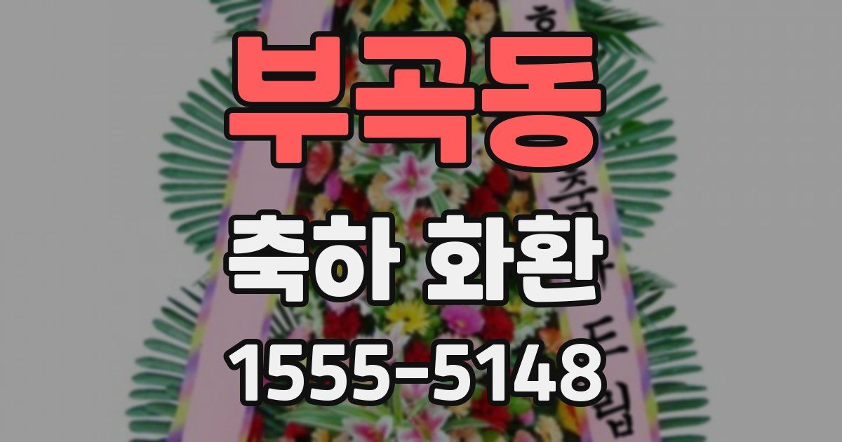 부곡동 축하 화환