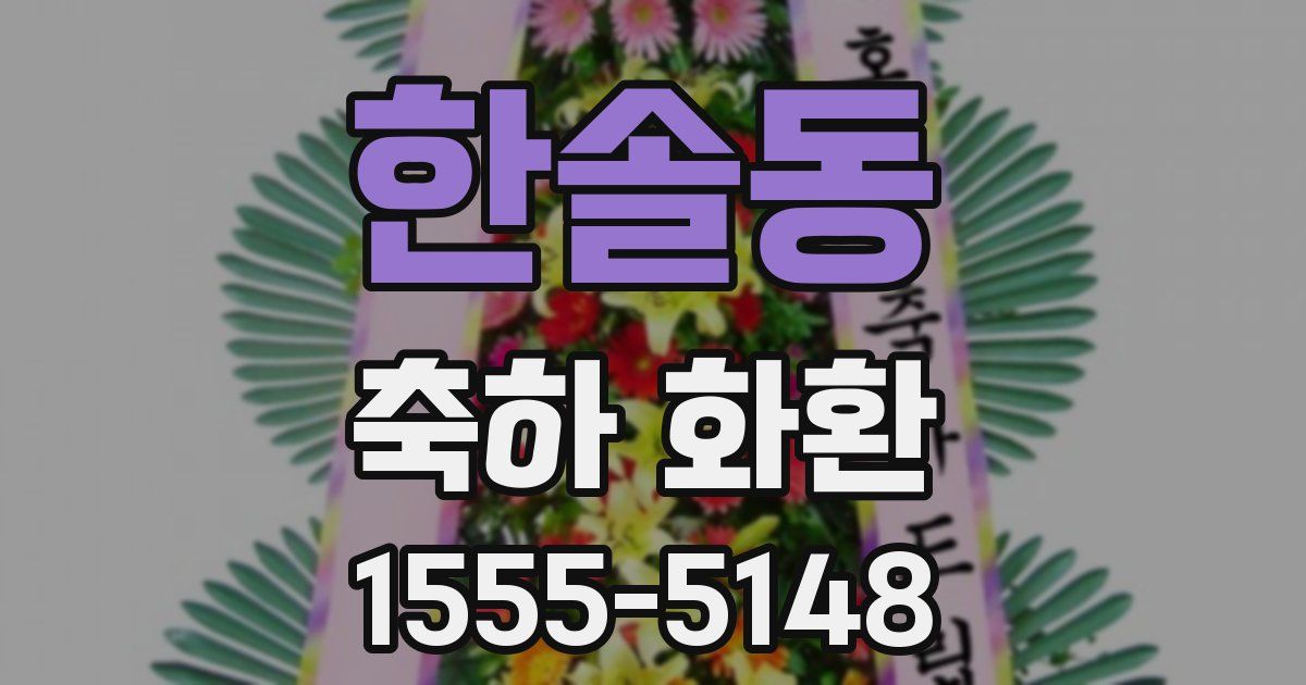 한솔동 축하 화환