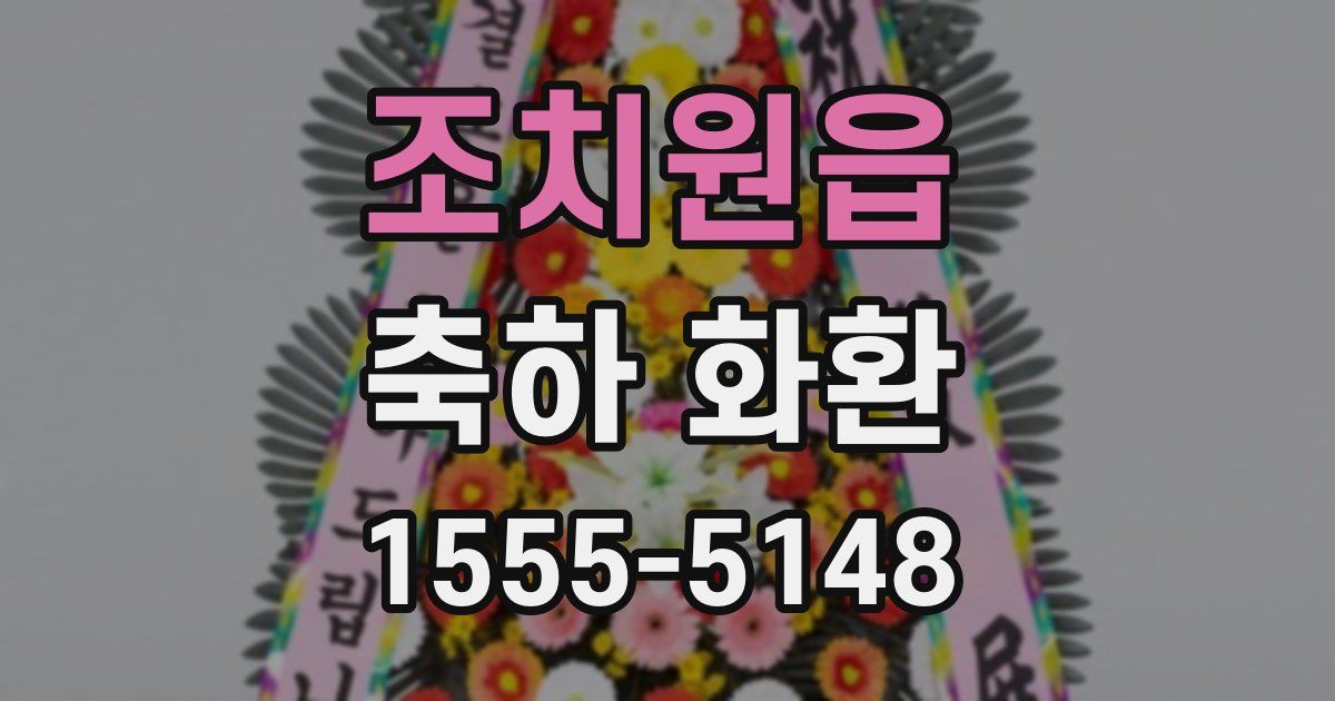 조치원읍 축하 화환