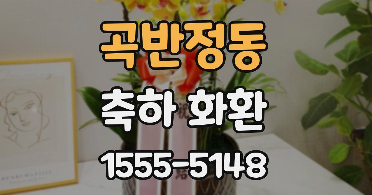 곡반정동 축하 화환