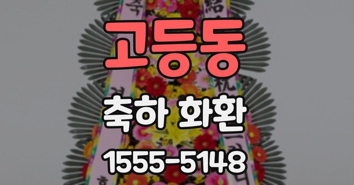 고등동 축하 화환