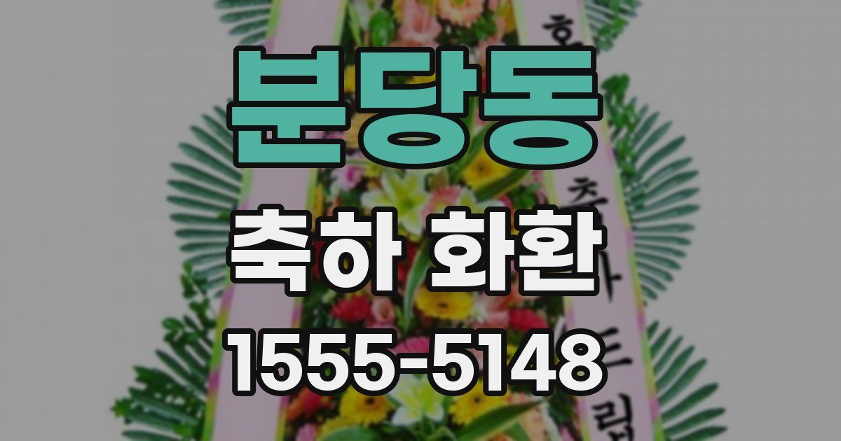 분당동 축하 화환