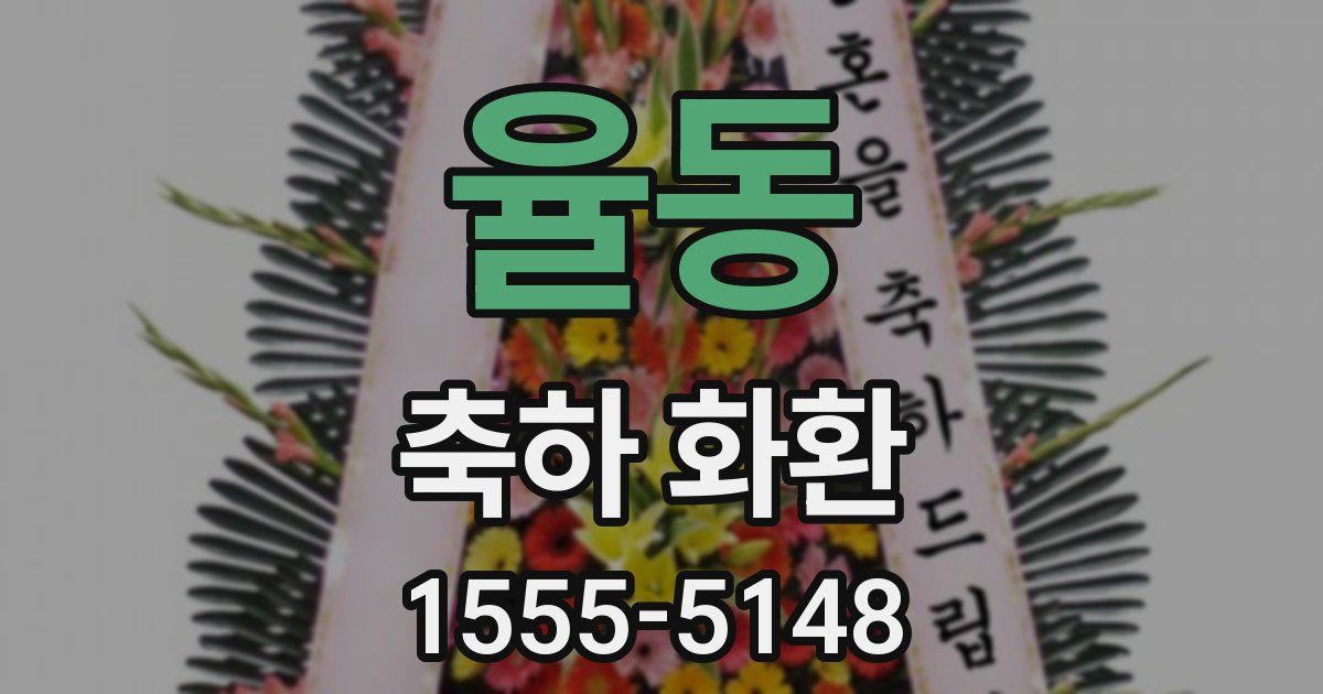 율동 축하 화환