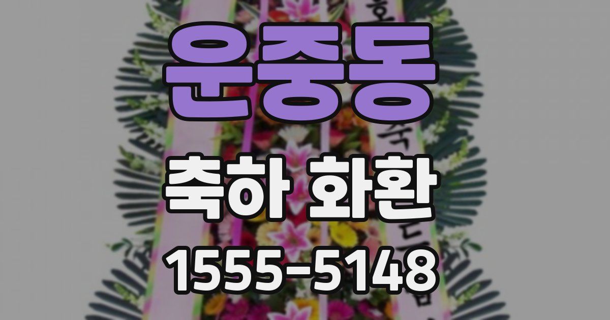 운중동 축하 화환