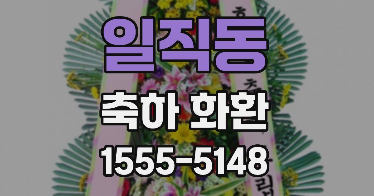 일직동 축하 화환