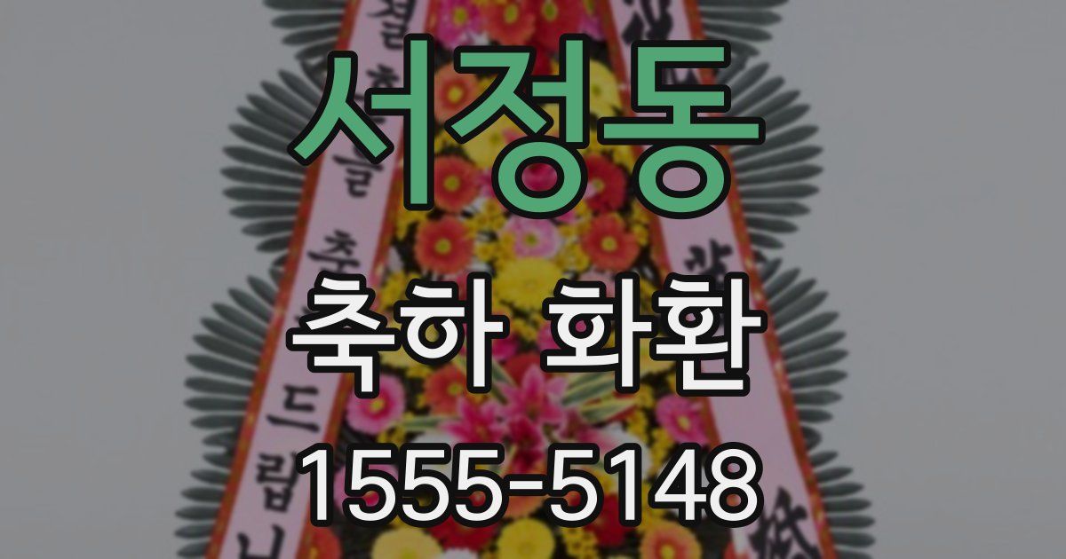 서정동 축하 화환