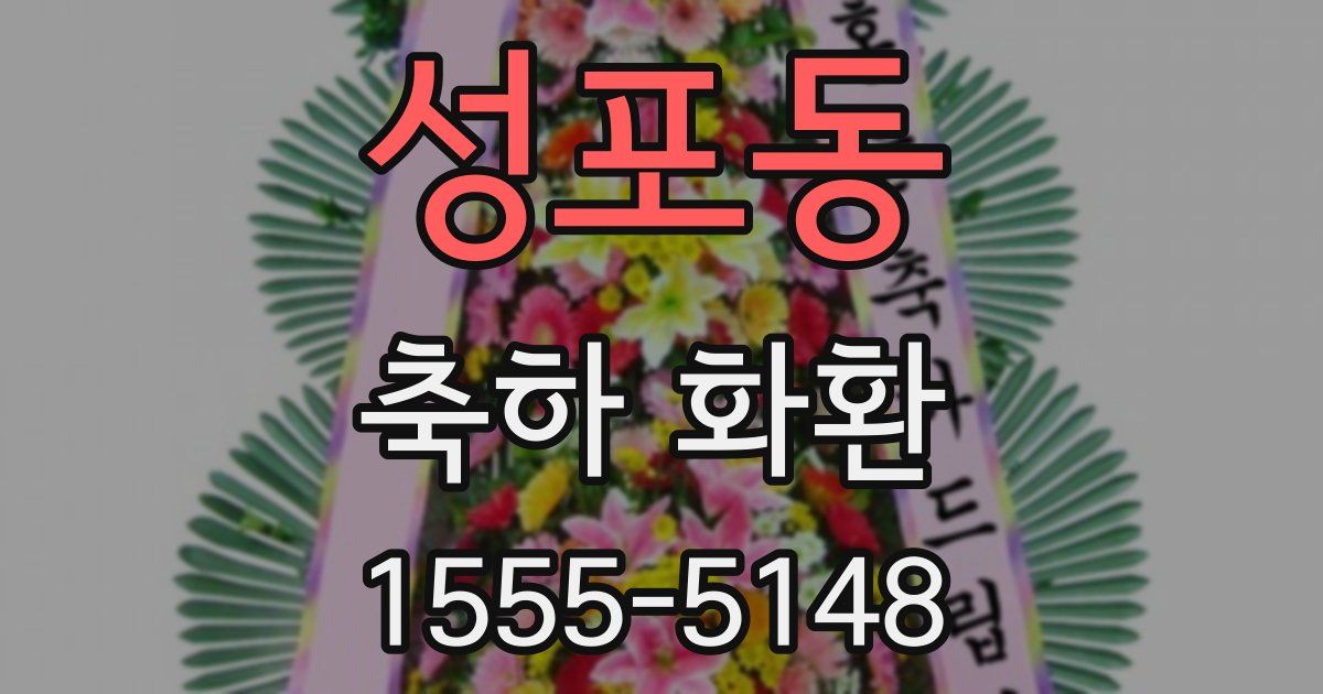 성포동 축하 화환