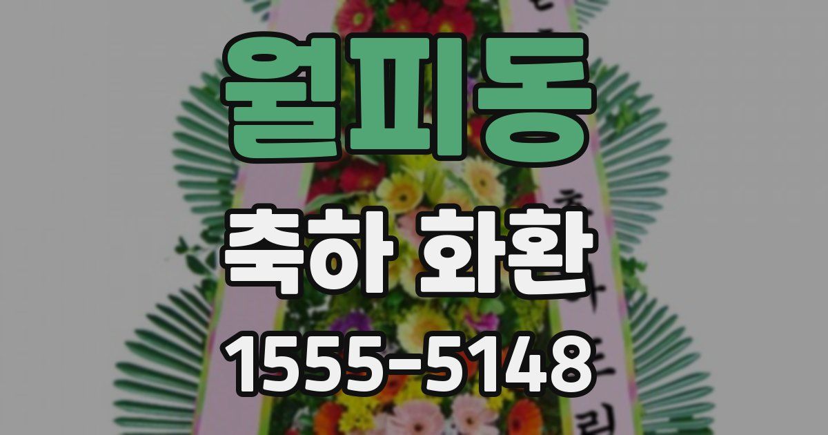 월피동 축하 화환
