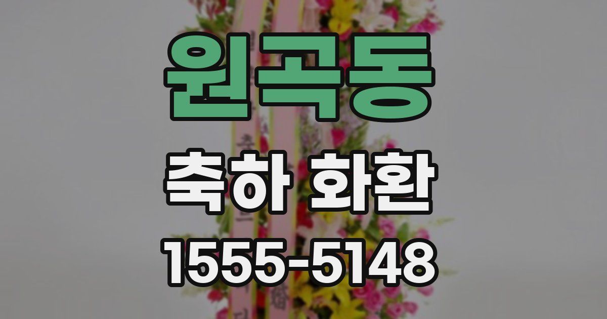 원곡동 축하 화환