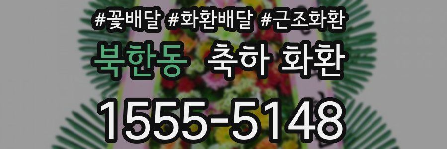 북한동 축하 화환