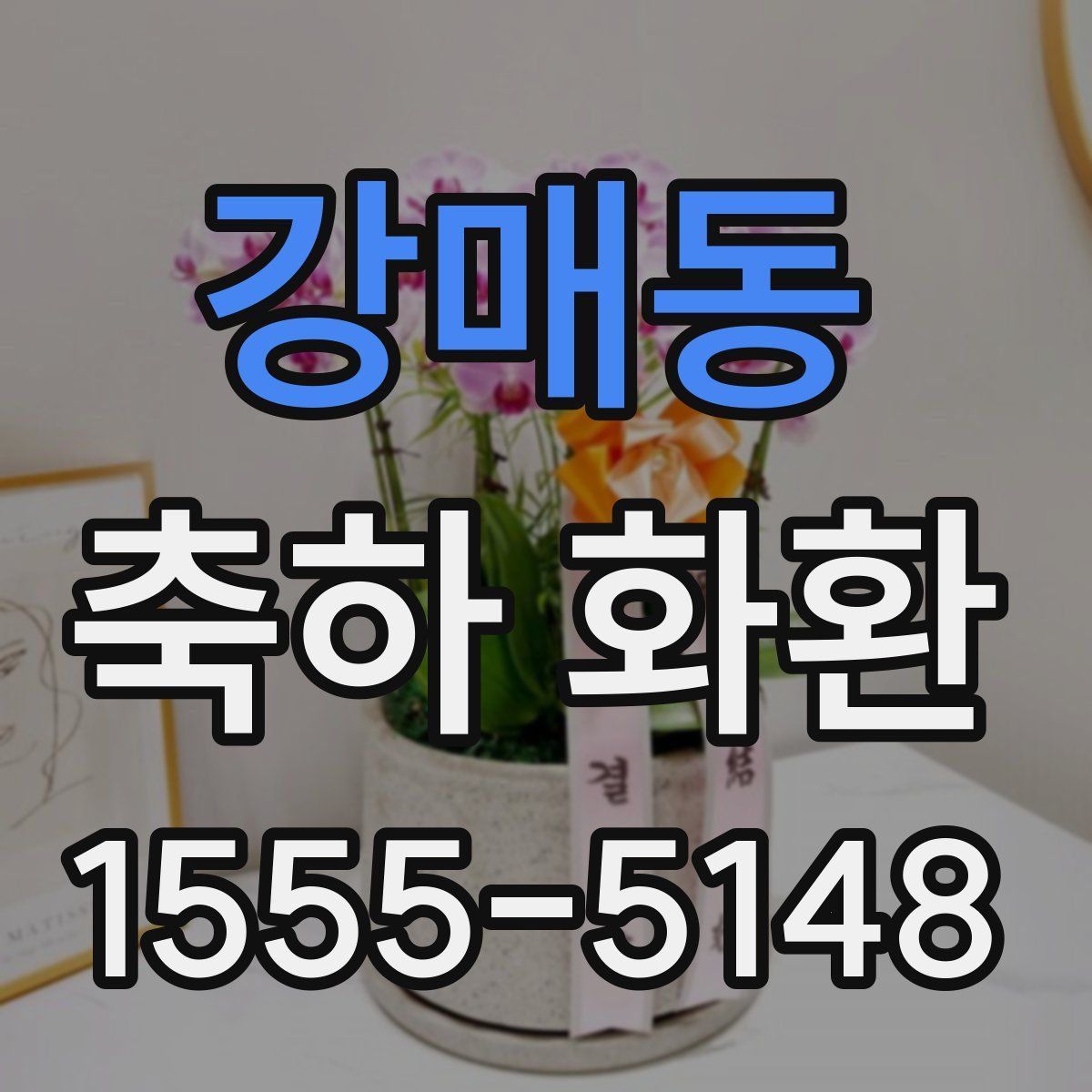 강매동 축하 화환