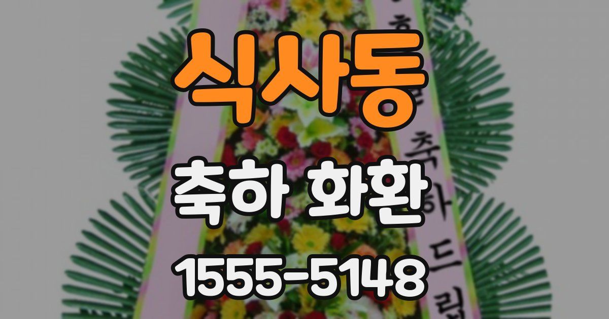 식사동 축하 화환