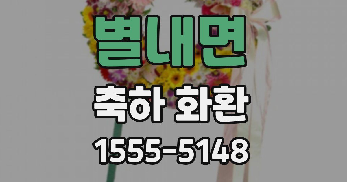 별내면 축하 화환