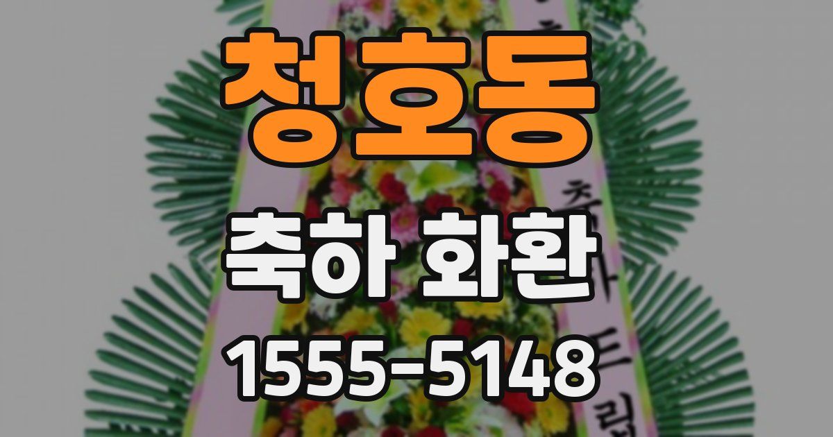 청호동 축하 화환