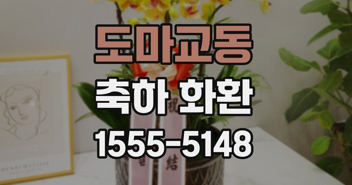도마교동 축하 화환