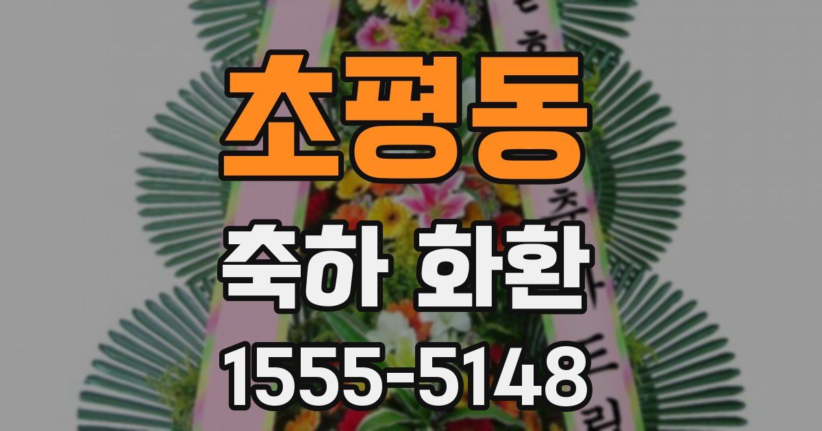 초평동 축하 화환