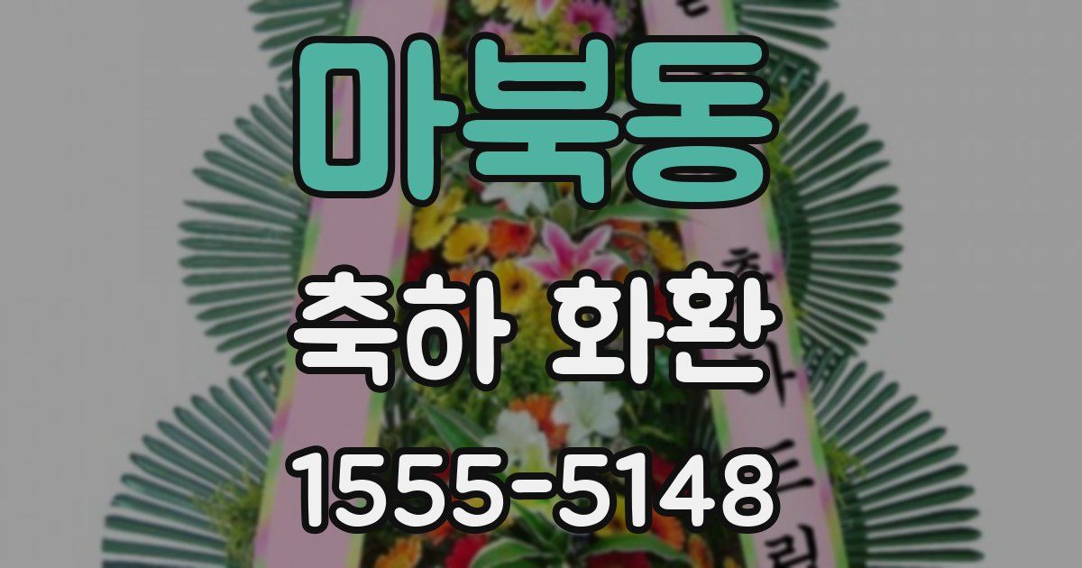마북동 축하 화환