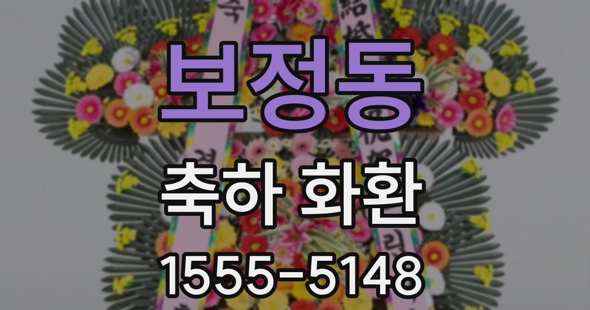 보정동 축하 화환