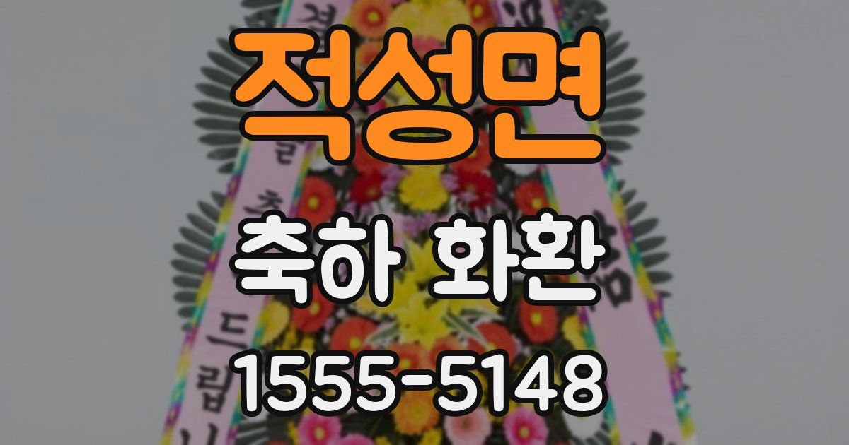 적성면 축하 화환