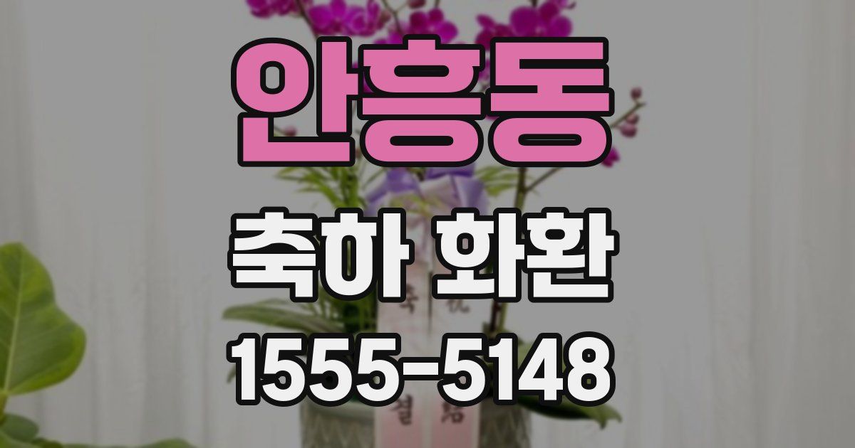 안흥동 축하 화환