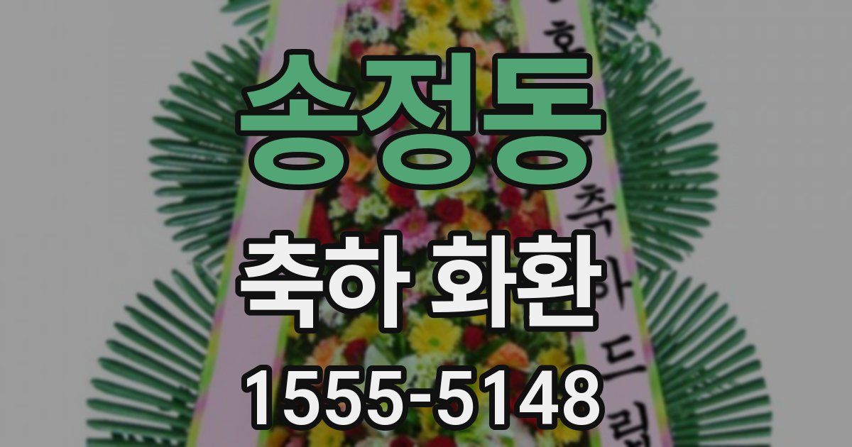 송정동 축하 화환