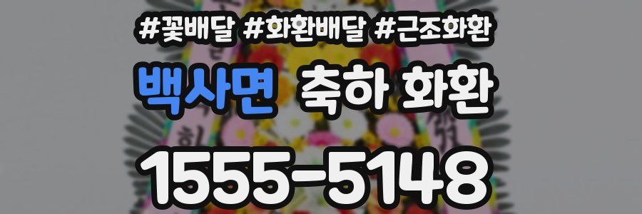 백사면 축하 화환