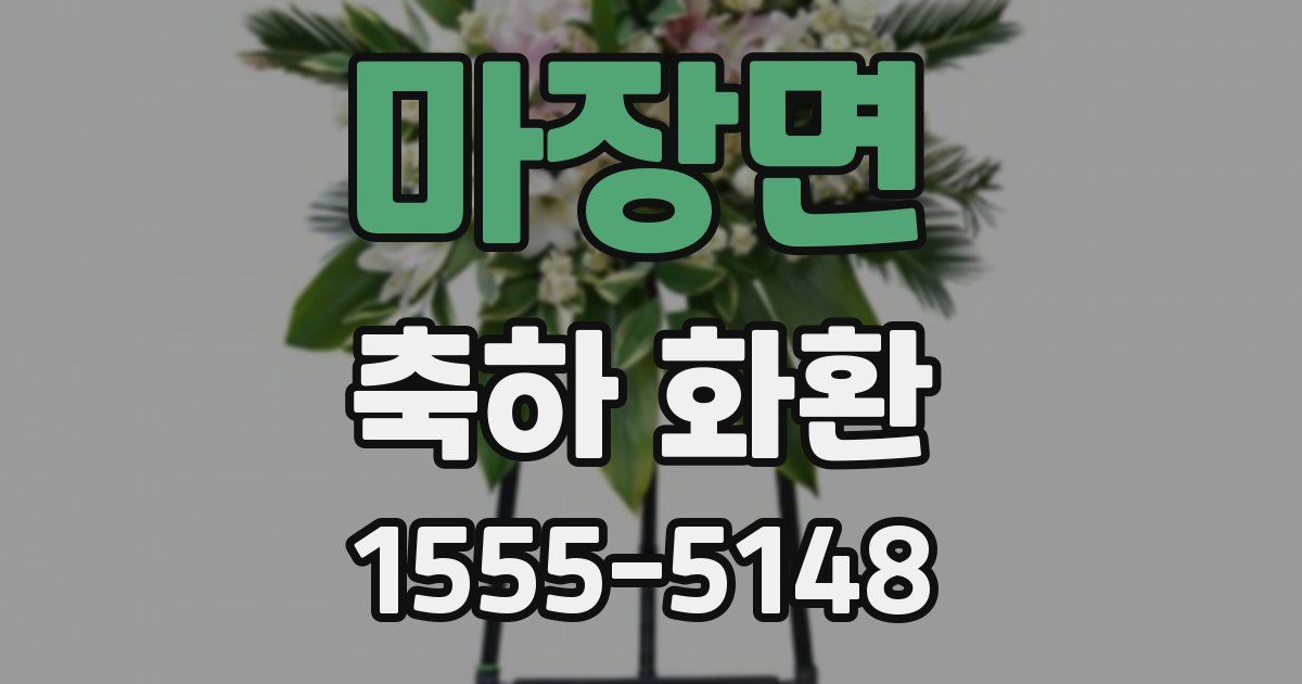 마장면 축하 화환
