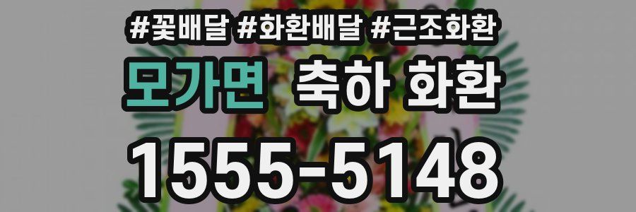 모가면 축하 화환