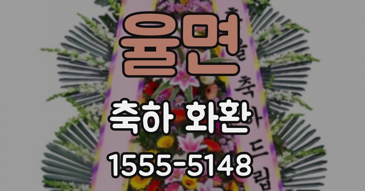 율면 축하 화환