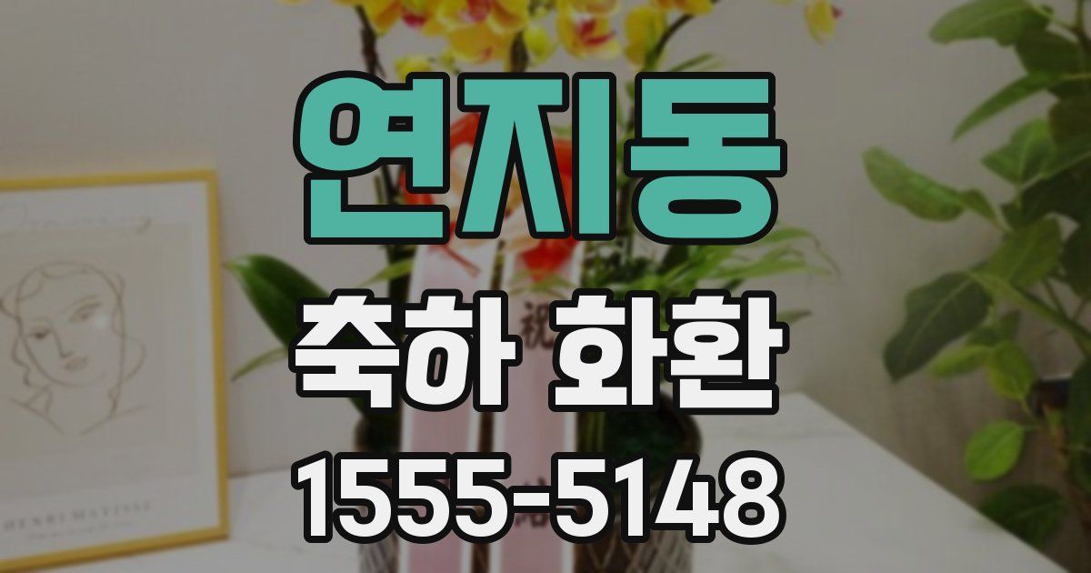 연지동 축하 화환