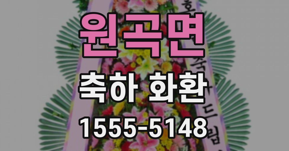 원곡면 축하 화환