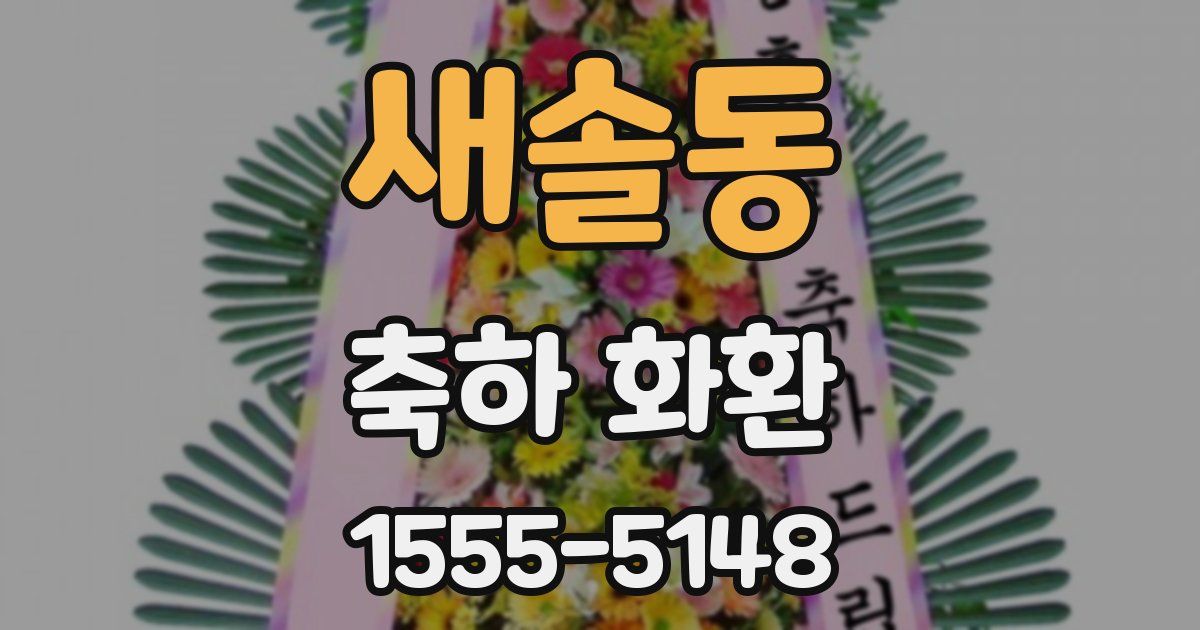 새솔동 축하 화환