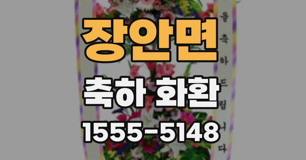 장안면 축하 화환