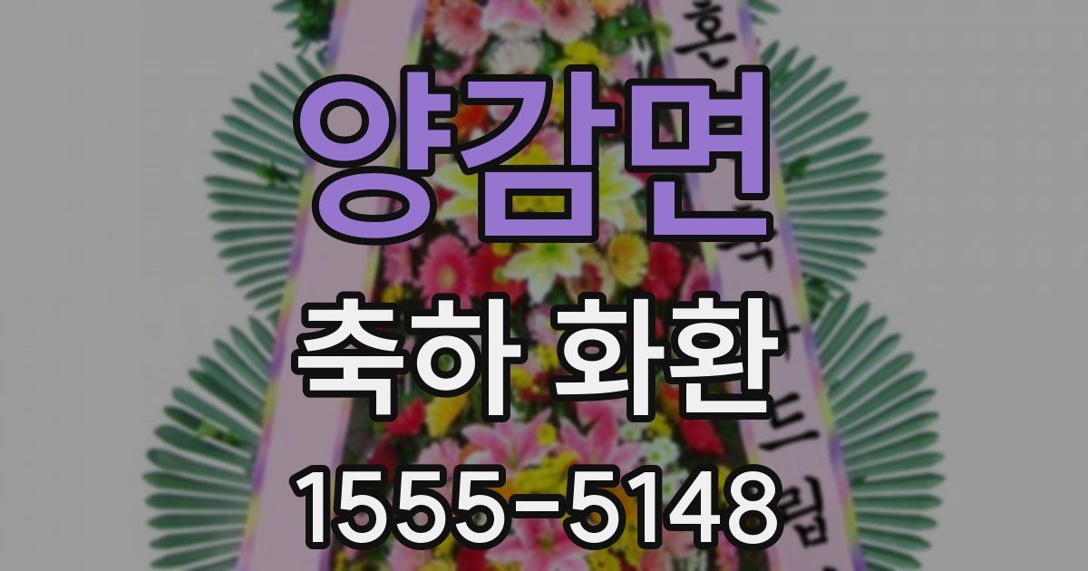 양감면 축하 화환