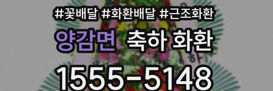 양감면 축하 화환