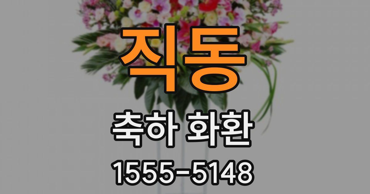 직동 축하 화환