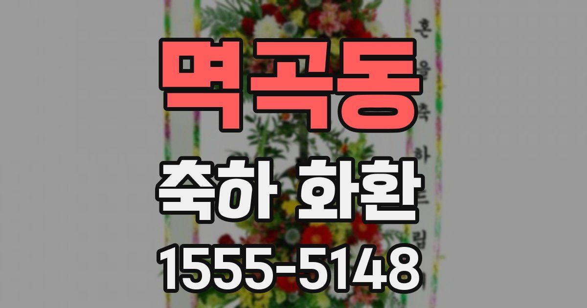멱곡동 축하 화환