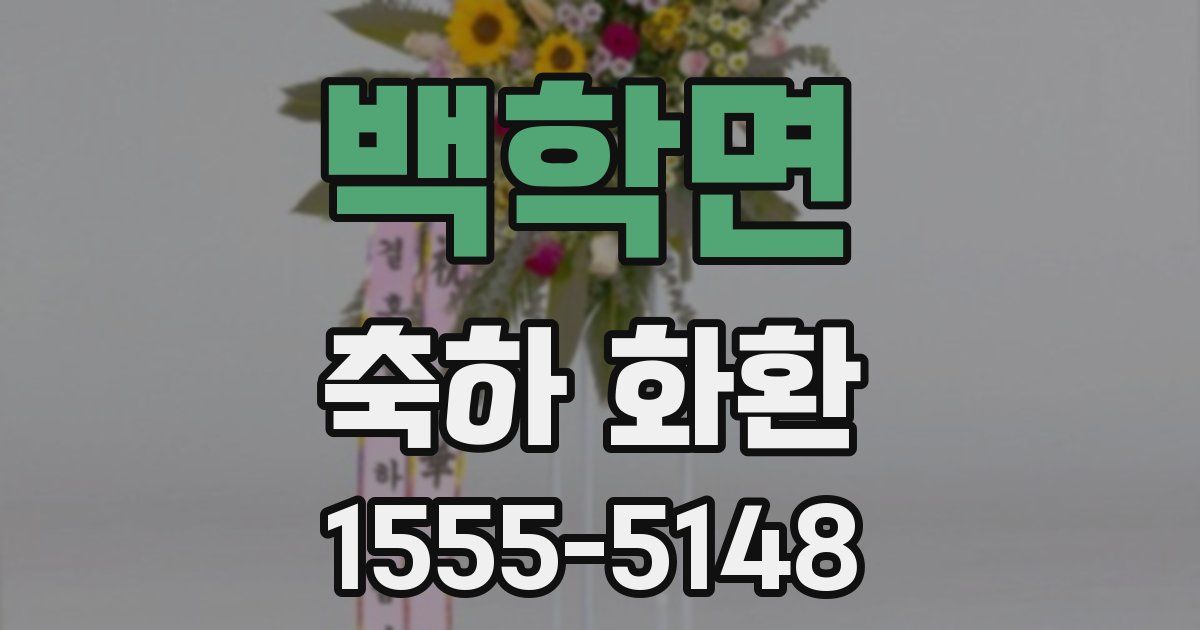 백학면 축하 화환